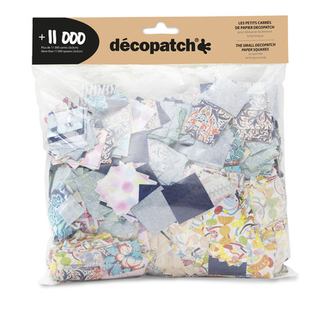 Decopatch papier Maxi pack 11 000 vierkantjes 3x3 cm