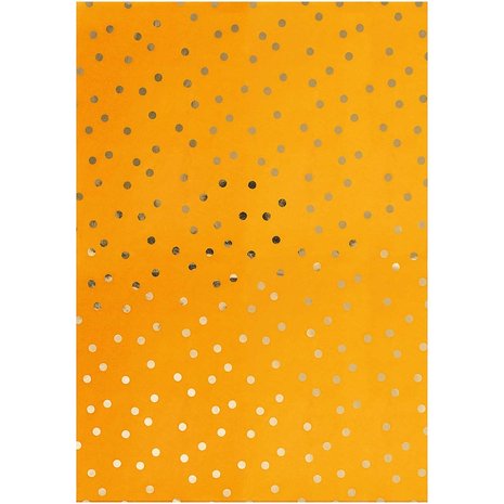 Paperpatch decoupagepapier Dots Mustard yellow FSC mix