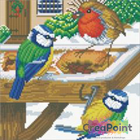 Crystal Art kit Hungry Birds (full) 30 x 30 cm