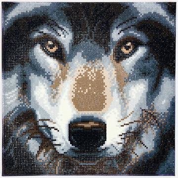 Crystal Art kit Wolf (full) 30 x 30 cm