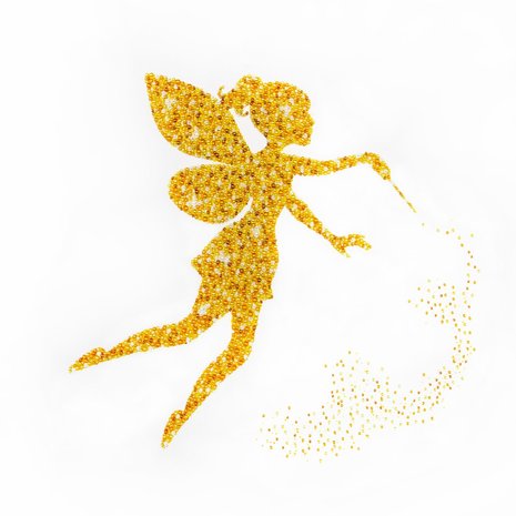 Miniart Crafts Golden Fairy 40 x 40 cm borduren met kralen