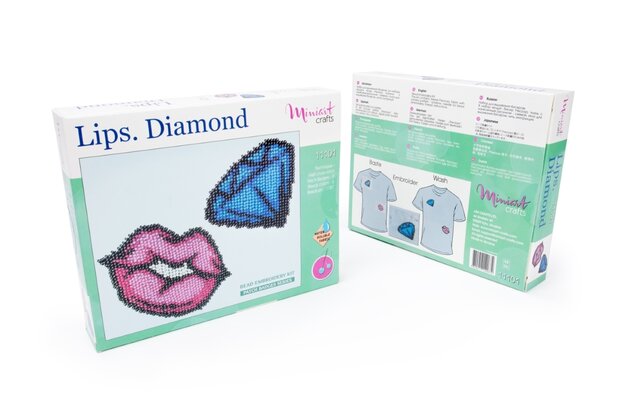 Miniart Crafts - Lips Diamond - borduren met kralen