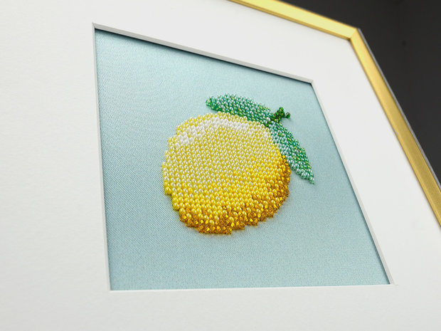Miniart Crafts Lemon 12 x 12 cm borduren met kralen