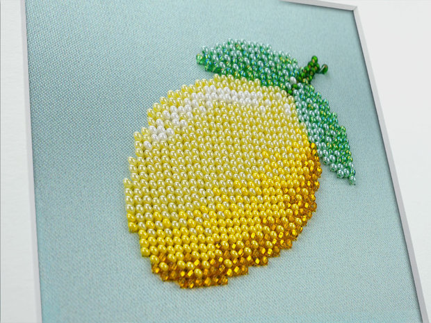 Miniart Crafts Lemon 12 x 12 cm borduren met kralen