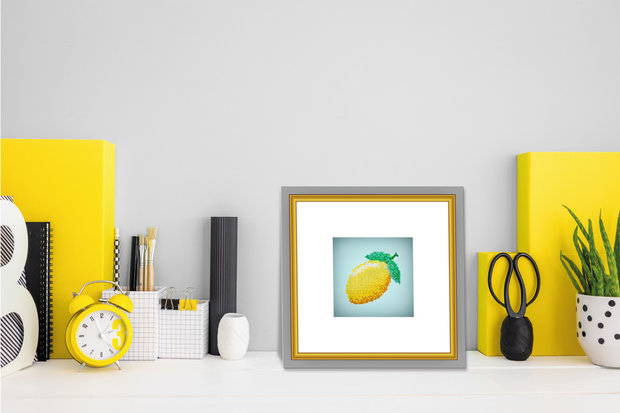 Miniart Crafts Lemon 12 x 12 cm borduren met kralen