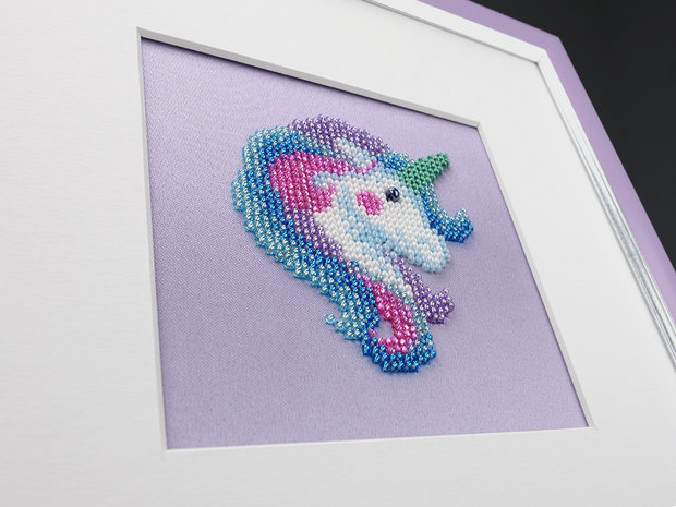 Miniart Crafts Unicorn 12 x 12 cm borduren met kralen