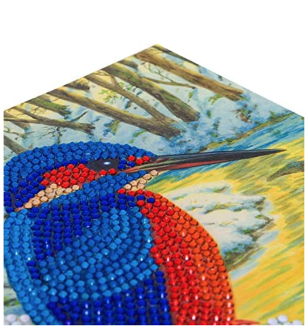 Crystal Card kit diamond painting Kingfisher 18 x 18 cm