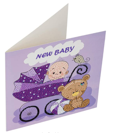 Crystal Card kit diamond painting New Baby 18 x 18 cm