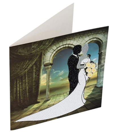 Crystal Card kit diamond painting Wedding Couple 18 x 18 cm