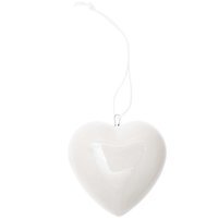 PORSELEINEN HANGER HART GROOT WIT 7,5x7,5CM