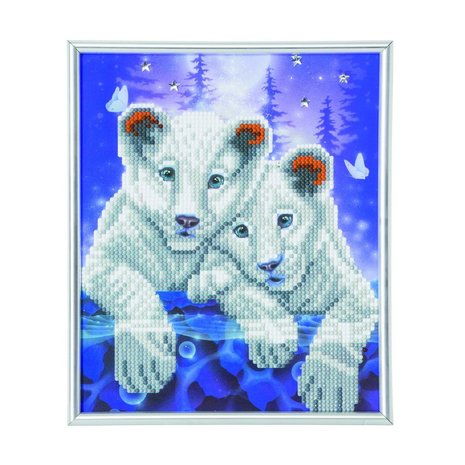 Crystal Art kit Tiger Cups Partial 21 x 25 cm