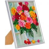 Crystal Art kit Flowers Partial 21 x 25 cm
