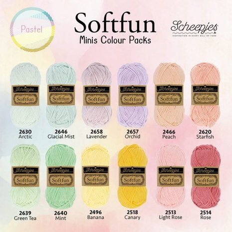 Scheepjes Softfun Colour Pack Pastel 65705 12x20gr