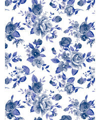 Decopatch papier Bloemen Delftsblauw