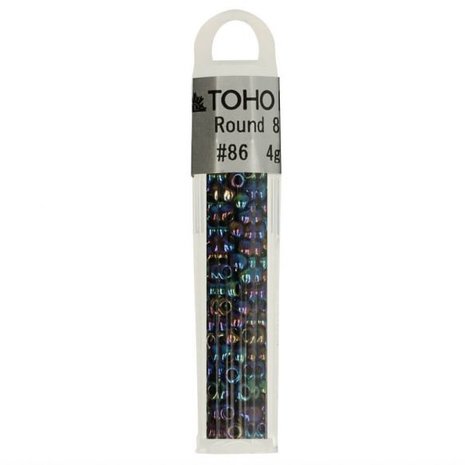 TH8-0086 TOHO GLASKRALEN ROND 8-0 BLAUW GROEN PAAR