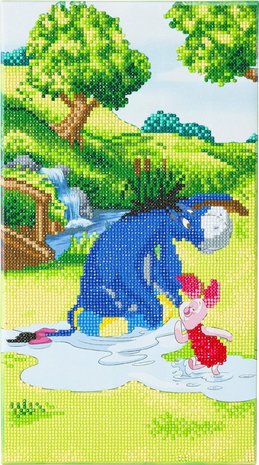 Crystal Art kit Disney Winnie Splashing (partial) 40 x 22 cm 