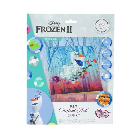 Crystal Card kit  Disney Floating Olaf diamond painting  18 x 18 cm 