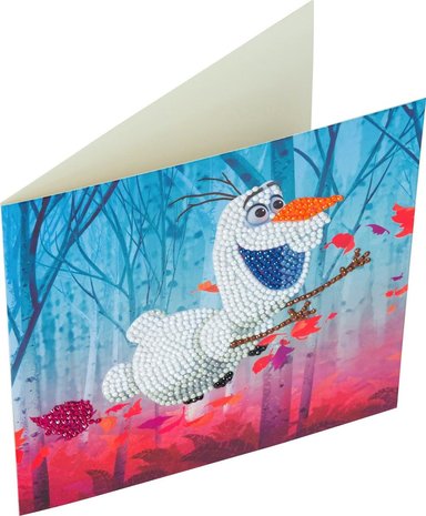 Crystal Card kit  Disney Floating Olaf diamond painting  18 x 18 cm 