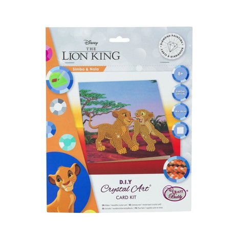 Crystal Card kit  Disney Simba and Nala diamond painting  18 x 18 cm 