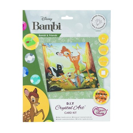 Crystal Card kit  Disney Bambi and Friends diamond painting  18 x 18 cm 