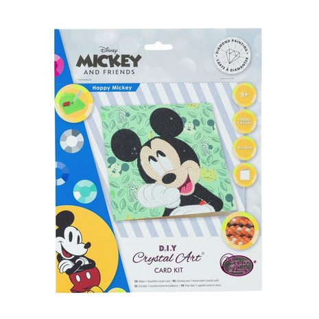 Crystal Card kit  Disney Happy Mickey diamond painting  18 x 18 cm 