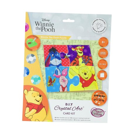 Crystal Card kit  Disney Winnie the Pooh Puzzle diamond painting  18 x 18 cm 