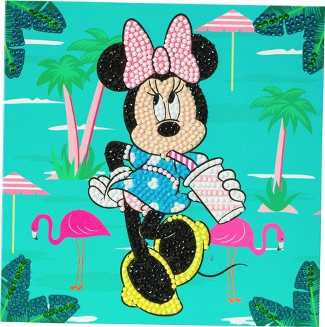 Crystal Card kit  Disney Minnie on Holiday diamond painting  18 x 18 cm 