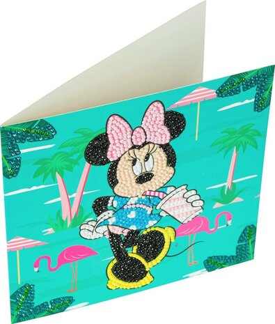 Crystal Card kit  Disney Minnie on Holiday diamond painting  18 x 18 cm 