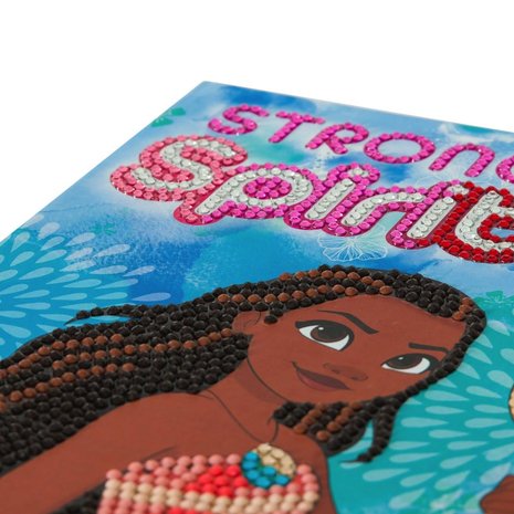 Crystal Art kit Notebook schrift harde kaft Disney Moana Vaiana 26 x 19 cm 