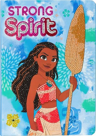 Crystal Art kit Notebook schrift harde kaft Disney Moana Vaiana 26 x 19 cm 