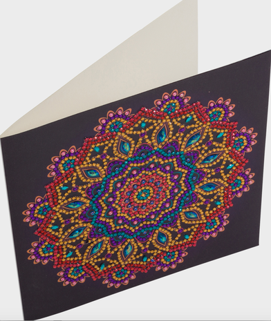 Crystal Card kit diamond painting Purple Mandala 18 x 18 cm