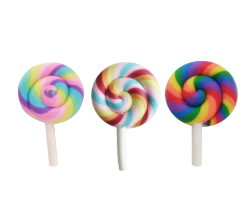 Lolly voor poppen polymeerklei multicolor 45mm