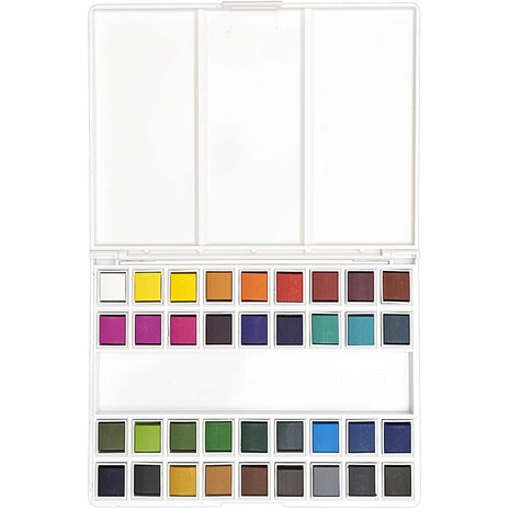 ART ARTISTS WATER COLOURS AQUARELVERF 36 KLEUREN