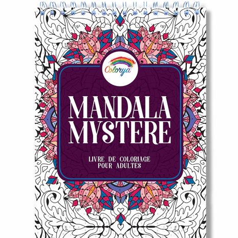 Colorya kleurboek v. volwassenen Mysterie Mandala by number A4 spiraalgebonden
