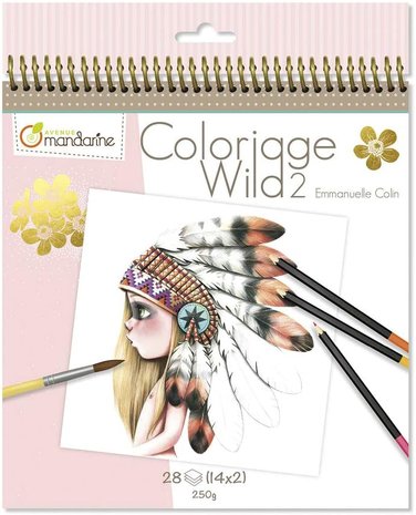 Coloriage Wild Colouring Book deel 2 by Emmanuelle Colin spiraal gebonden