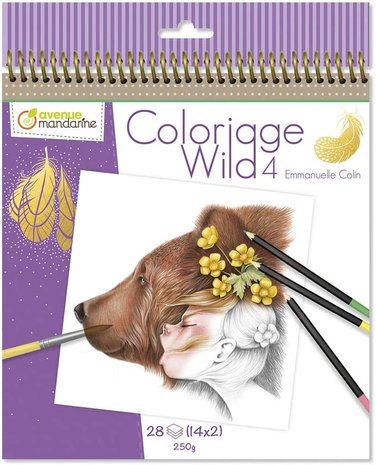 Coloriage Wild Colouring Book deel 4 by Emmanuelle Colin spiraal gebonden