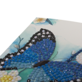 Crystal Card kit diamond painting Blue Butterfly 10 x 15 cm (partial)