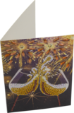 Crystal Card kit diamond painting Champagne Celebration 10 x 15 cm (partial)