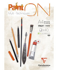 PaintOn blok 40 blad 250g A4 (21x29,7cm) - Wit