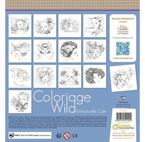 Coloriage Wild Colouring Book deel 6 by Emmanuelle Colin spiraal gebonden
