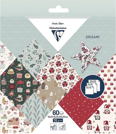 lever Geschiktheid Kruipen Origami papier Kerst Noel Cosy , 60 vel 70 gr. 3 maten - met motief - CreaPoint lever Geschiktheid Kruipen Origami papier Kerst Noel Cosy , 60 vel 70 gr. 3 maten - met motief - CreaPoint