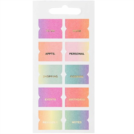 PAPER POETRY STICKERBOOK INDEX TABS PASTEL 10 VELLEN