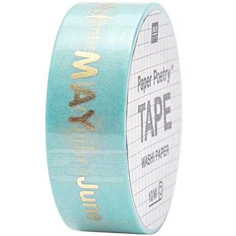 PAPER POETRY TAPE MAANDEN 1,5CM 10M