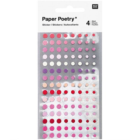 PAPER POETRY STICKERS "CIRKELS" 480 st.