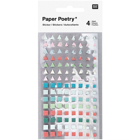 PAPER POETRY STICKERS "DRIEHOEK & VIERKANT" 480 st.