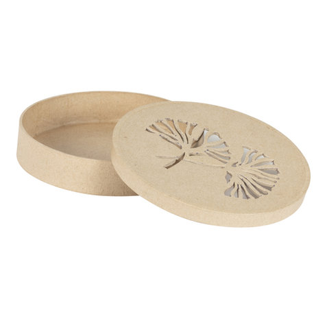 Doos rond plantmotief 15x15x3cm Decopatch