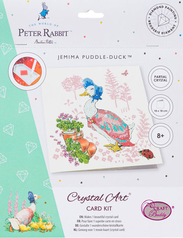 Crystal Card kit Peter Rabbit Jemima Puddle-Duck (partial) 18 x 18 cm.