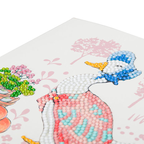 Crystal Card kit Peter Rabbit Jemima Puddle-Duck (partial) 18 x 18 cm.