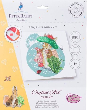 Crystal Card kit Peter Rabbit Benjamin Bunny (partial) 18 x 18 cm.