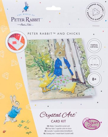 Crystal Card kit Peter Rabbit and the Chicks (partial) 18 x 18 cm.